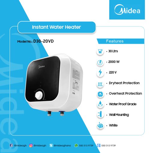 MIDEA-30LTR-WATER-HEATER-D30-20VD - Image 2