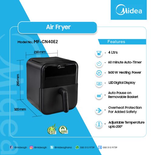 MIDEA-4LTR-AIR-FRYER-MF-CN40E2 - Image 2