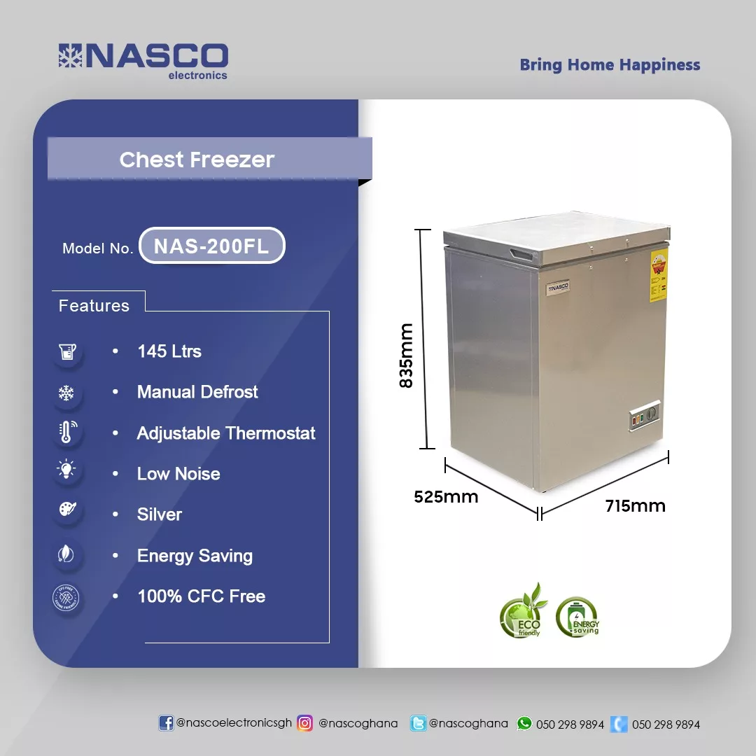 NASCO-145-LTRS-CHEST-FREEZER-NAS-200FL - Image 2
