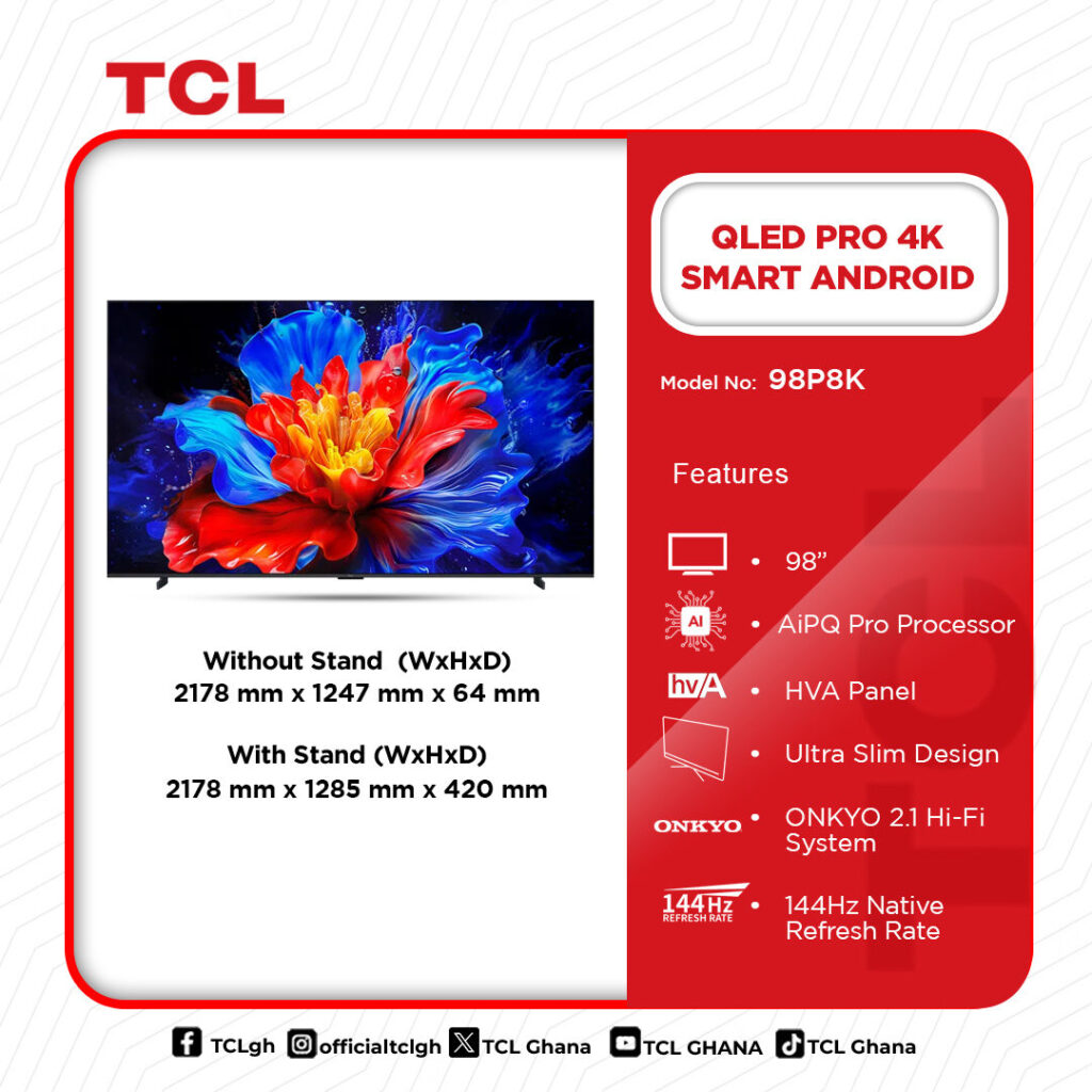 TCL 98″ QLED 4K Smart Android Television 98P8K - Image 6
